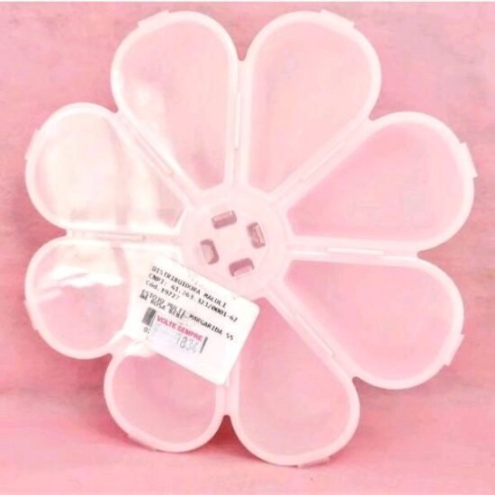 Organizador Flor Com 8 Repartições Rosa