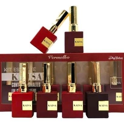 Esmalte em Gel Kaisa Coleção Vermelhos Kit com 06 unidades