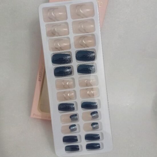 Unha Postiça Adulto Quadrada Média Decorada Sabrina Sato com 24 unidades (08)