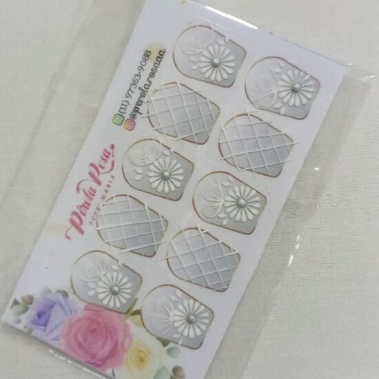 Adesivo para Unhas Artesanal / Cartela com 05 pares (B06)
