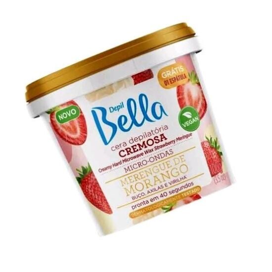 Cera DepilBella Micro Ondas  Merengue de Morango 100g:
