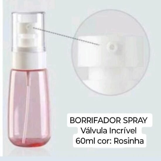 Pote Borrifador Pulverizador Porta Perfume Spray cor: Rosinha 60ml