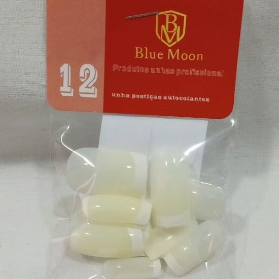 Unha Postiça Adulto Quadrada Média com Francesinha com 12 unidades (02)