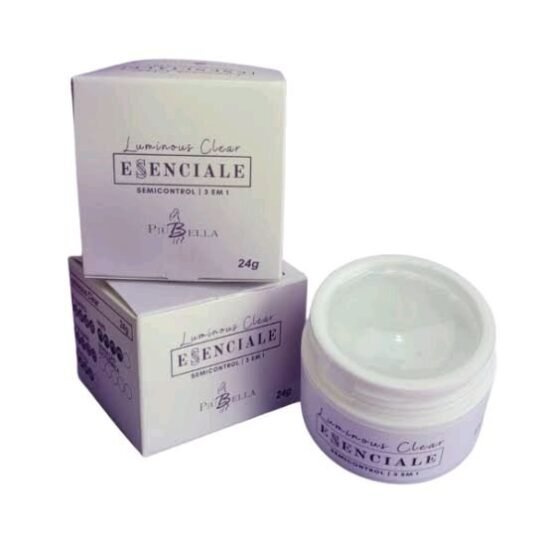 Gel PiuBella Essenciale Luminosa Clear (Transparente) 24g / Semi Control 3 em 1 (Preço Especial de L