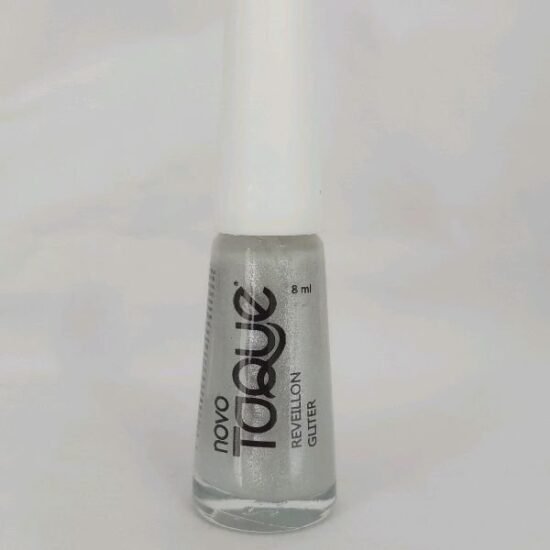 Esmalte Novo Toque Réveillon Glitter Prata Areiado 8ml