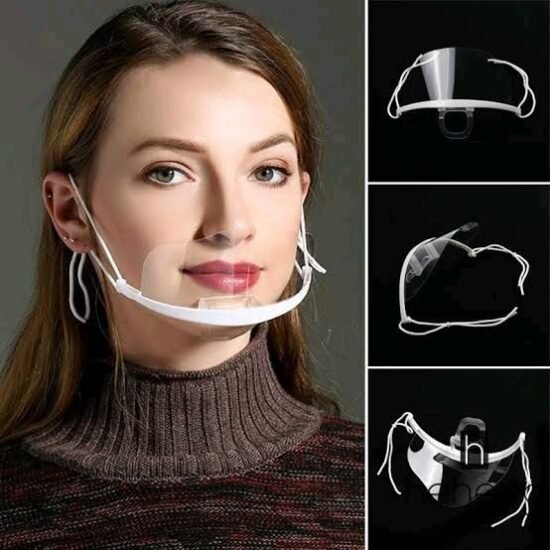 Máscara de Plástico Transparente 01 unidade