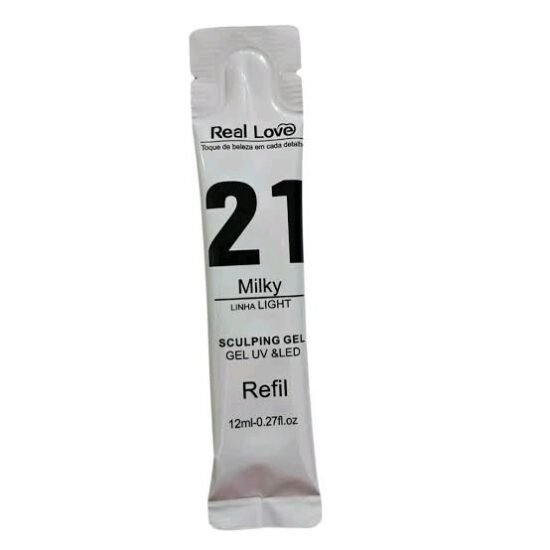 Gel Real Love 21 Sachê Branco Leitoso (Renda) TRADICIONAL 15ml