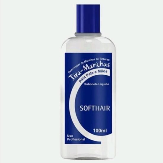 Tira Manchas Sabonete Líquido Soft Hair Azul (Remove Manchas de Tinturas e Hennas para Sobrancelhas)