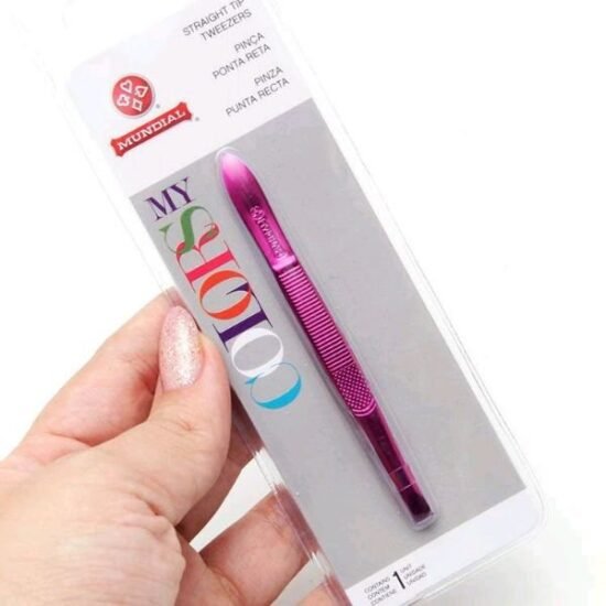 Pinça para Sobrancelha Ponta Reta Mundial My Colors