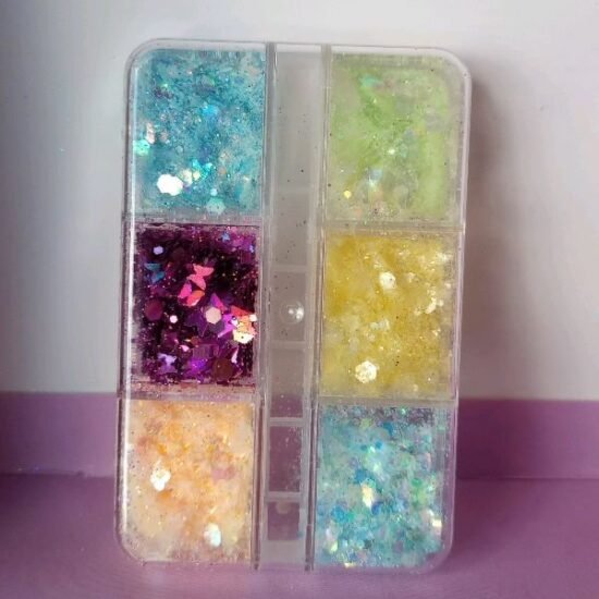 Glitter Kit com 6 cores + Estojo (05)