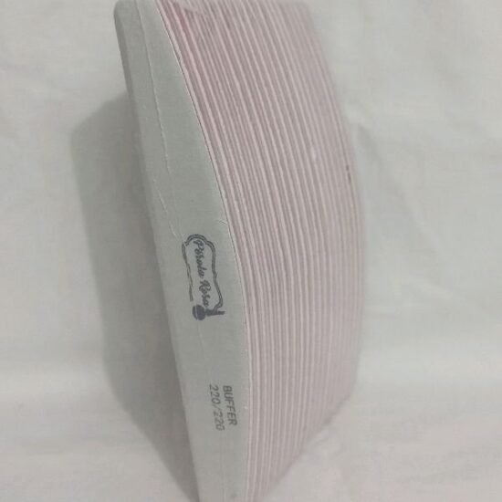 Lixa Pérola Rosa Polidora Boomerang Cinza 220/220 Pacote com 20 unidades
