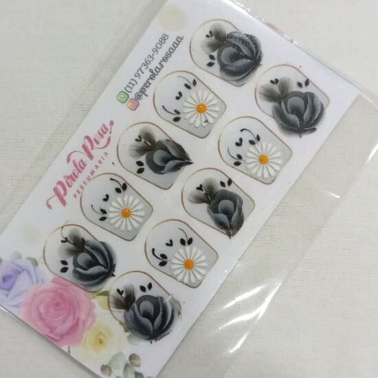 Adesivo para Unhas Artesanal / Cartela com 05 pares (40)