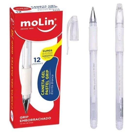 Caneta em Gel para Marcação MoLin Cor: Branca (CADA CANETA)