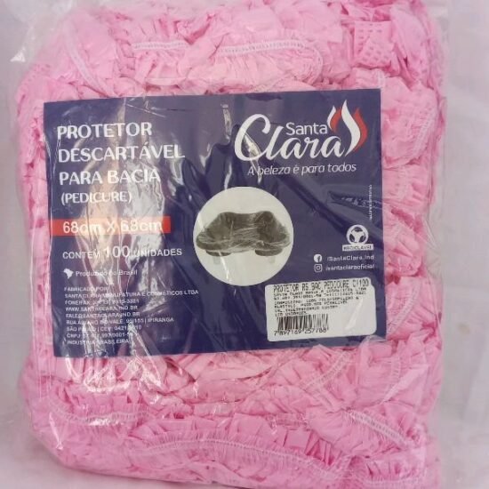Protetor Bacia Pedicure Santa Clara Cor: Rosa com 100 unidades