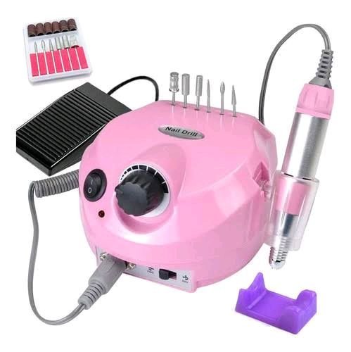 Lixa Elétrica Porquinho Rosa Nail Drill (35.000RPM) Tomada 110v ( Sem Mudança de Chavinha)