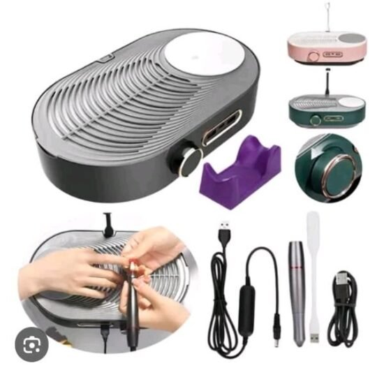 Lixa Elétrica PORTÁTIL 45.000RPM com Coletor de Pó e Luminaria (Por Carregamento) cor: Prata