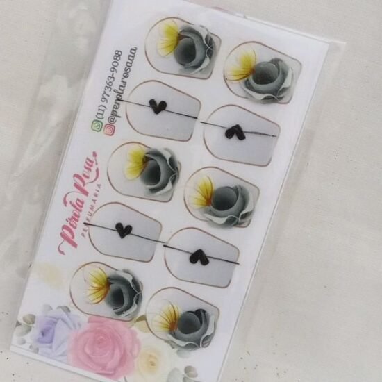 Adesivo para Unhas Artesanal / Cartela com 05 pares (28)