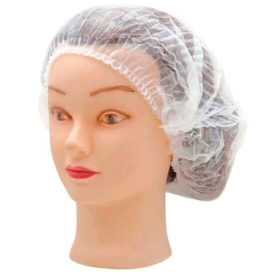 Touca de TNT Descartável Branca Delicada com 10 unidades