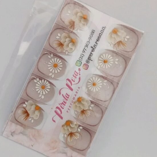 Adesivo para Unhas Artesanal / Cartela com 05 pares (80)