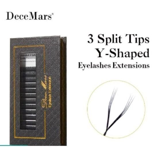 Cílios para Extensão Dece Mars  Upgrade 3 split Tips Y Shaped 007D / Mix (8mm ao 12mm)