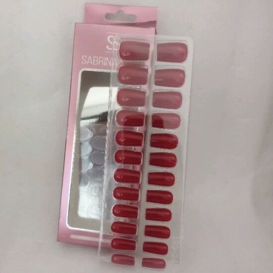 Unha Postiça Adulto Quadrada Média Sabrina Sato com 24 unidades (06)