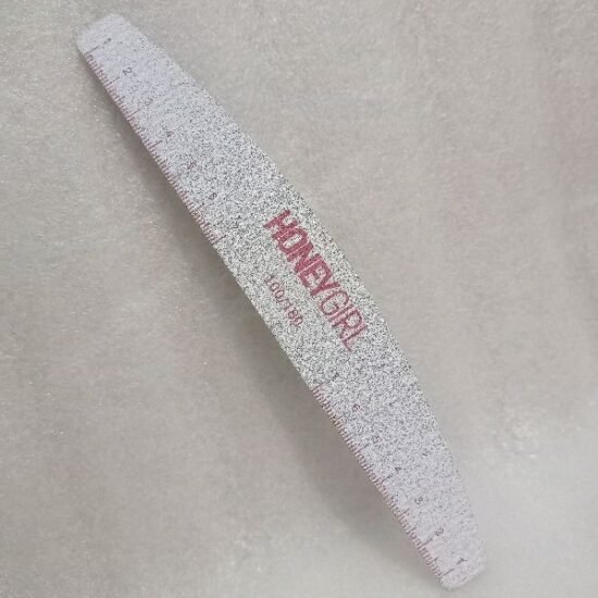 Lixa Honeygirl 100/180 Boomerang Vermelha Fina com Régua