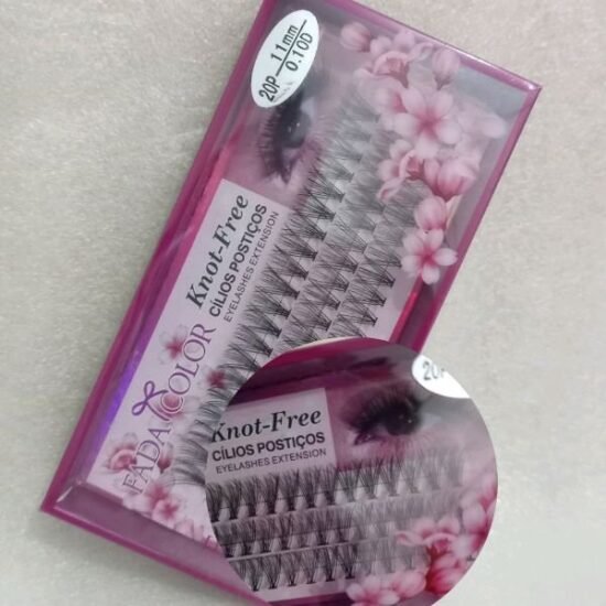 Cílios para Extensão Tufinho 11mm Sem Nó Fada Color 6D / 20P / 0.10D