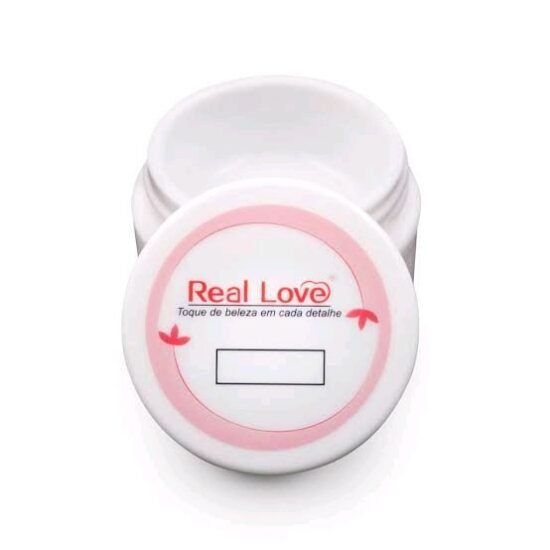 Pote da Real Love Branco para Gel (vazio) Capacidade 15g