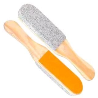 Lixa para os Pés Reta Madeira Santa Clara (Lixa de um Lado e Pedra Pome do outro Lado)