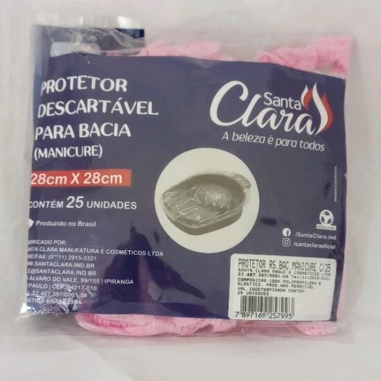 Protetor Bacia Manicure Santa Clara Cor: Rosa com 25 unidades
