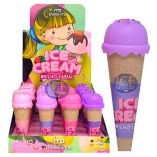 Gloss Brilho Labial Infantil Sorvetinho Ice Cream 10g (cada)