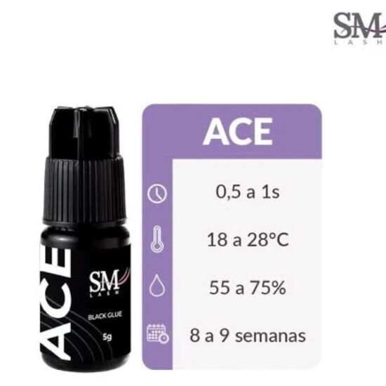 Cola para Extensão de Cílios SMLash ACE  ORIGINAL - 3g (PRETA)