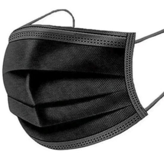 Máscara Descartável Santa Clara Com 05 unidades Preto