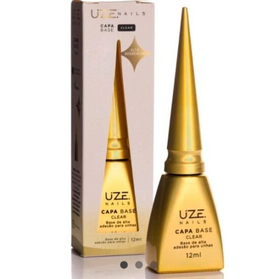 Gel Capa Base UZE Nails Clear Incolor Tradicional (Alta Aderência) 12ml
