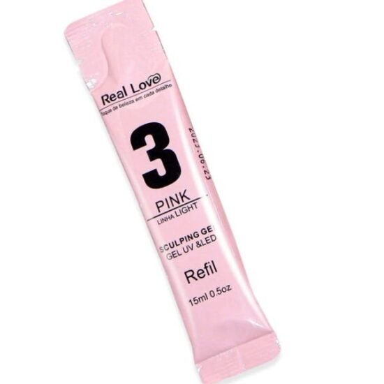 Gel Real Love 03 Sachê  Pink TRADICIONAL 15ml