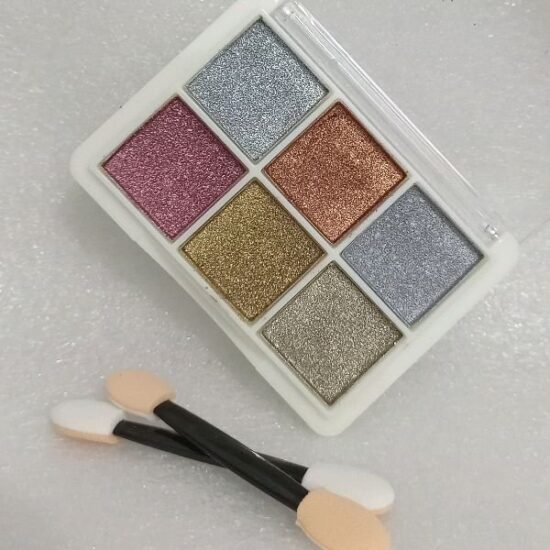 Pó Cromado Kit 06 Cores Dafu + 2 Pincéis Aplicadores