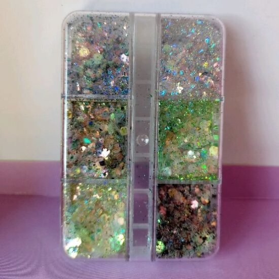 Glitter Kit com 6 cores + Estojo (08)