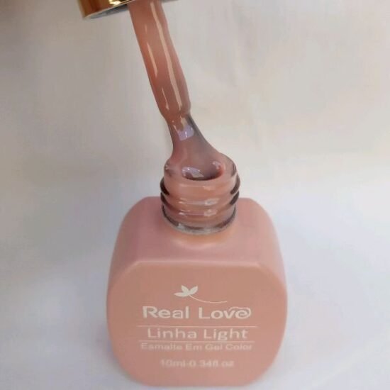 Esmalte em Gel Real Love Efeito Unha Natural Tampa Chaveiro cód : 015 10ml
