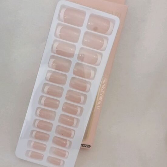 Unha Postiça Adulto Quadrada Média com Francesinha Sabrina Sato com 24 unidades (03)