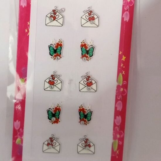 Adesivo para Unhas Bella / Cartela com 05 pares (144)