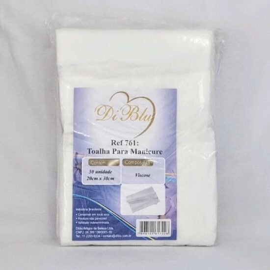 Toalha Manicure Diblu Viscose Descartável com 50 unidades Tamanho: 20cmx30cm