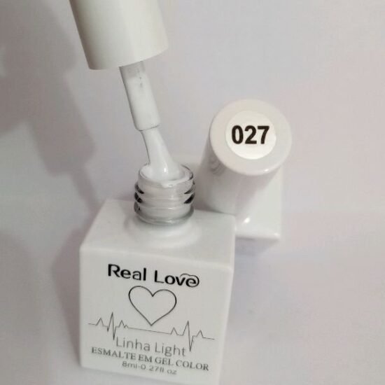 Esmalte em Gel Branco Real Love 8ml cód: 027