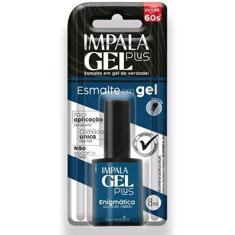 Esmalte em Gel Impala Plus Enigmática/ Azul Escuro - Cremoso 8ml